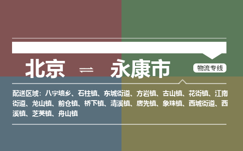 北京到永康市物流公司专业的北京到永康市物流专线