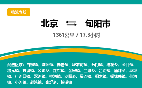 北京到旬阳市物流公司专业的北京到旬阳市物流专线