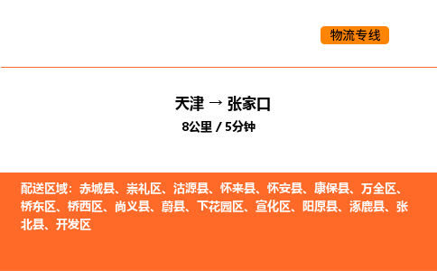 天津到张家口物流专线_天津到张家口货运公司_天津至张家口运输直达专线