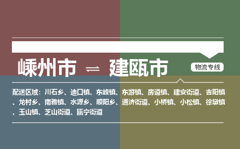 精品专线)嵊州到建瓯市物流专线(直达)嵊州到建瓯市物流公司