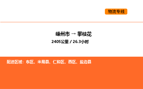 嵊州到攀枝花物流公司