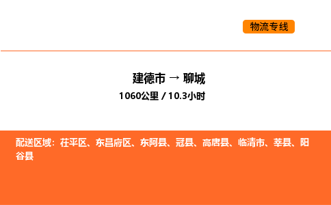 建德到聊城东昌府区物流公司