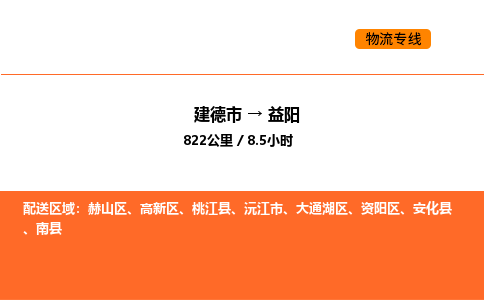 建德到益阳资阳区物流公司