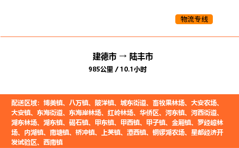 建德到禄丰市物流公司