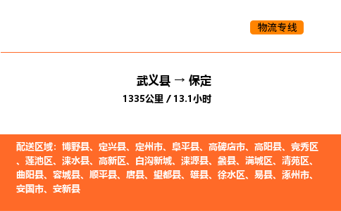 武义县到保定货运公司-武义县到保定整车零担物流专线
