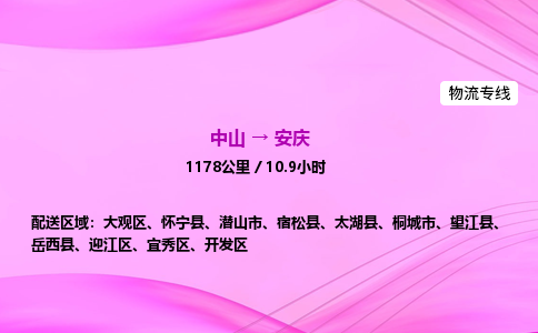 中山到安庆整车物流专线，中山到安庆零担物流公司-智能运输，精准无误