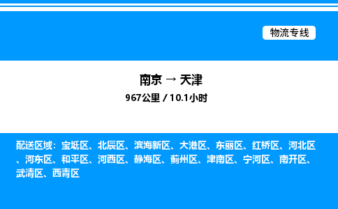 南京到天津物流专线-南京到天津物流公司-物流快车，一路运输