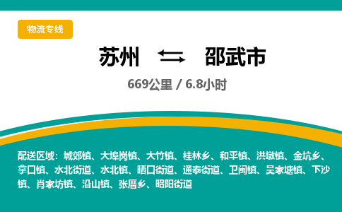 ​苏州到邵武市专线运输-​苏州到邵武市物流公司-​苏州到邵武市货运专线