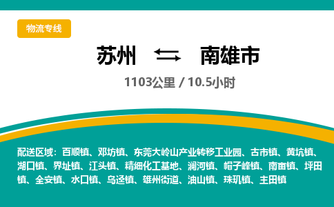 ​苏州到南雄市物流专线_苏州到南雄市物流公司_苏州至南雄市货运公司