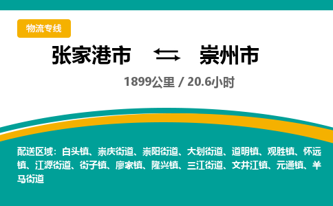 专线直达-​张家港市到崇州市物流公司