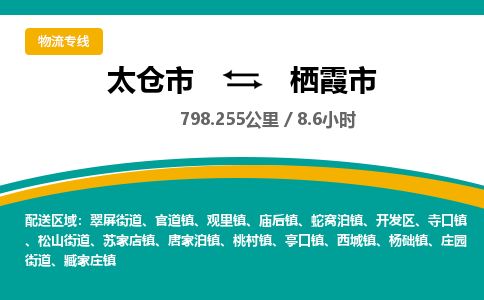 ​太仓市到栖霞市物流公司-​太仓市发到栖霞市货运-​太仓市至栖霞市物流专线