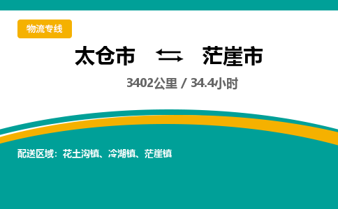 专线直达-​太仓市到茫崖市物流公司