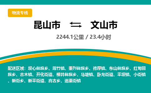 ​昆山市到文山市物流公司_昆山市到文山市货运专线